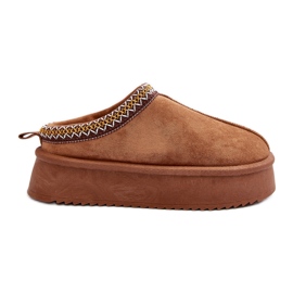 Tofflor med tjock sula av ekomocka Camel Sylva brun