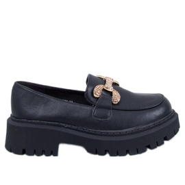 Buess Black plattform fullkornsmockasiner svart