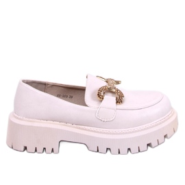 Buess Beige plattform fullkornsmockasiner