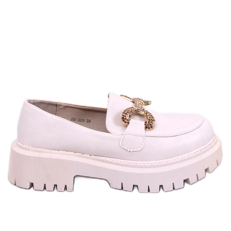 Buess Beige plattform fullkornsmockasiner