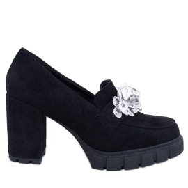 Mockasiner Nadine Svarta högklackade ankelboots