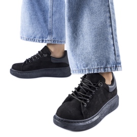 Svarta Cipriano plattformssneakers