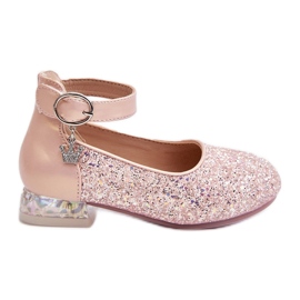 Rosa Pardride Glitter Balett Flats för barn