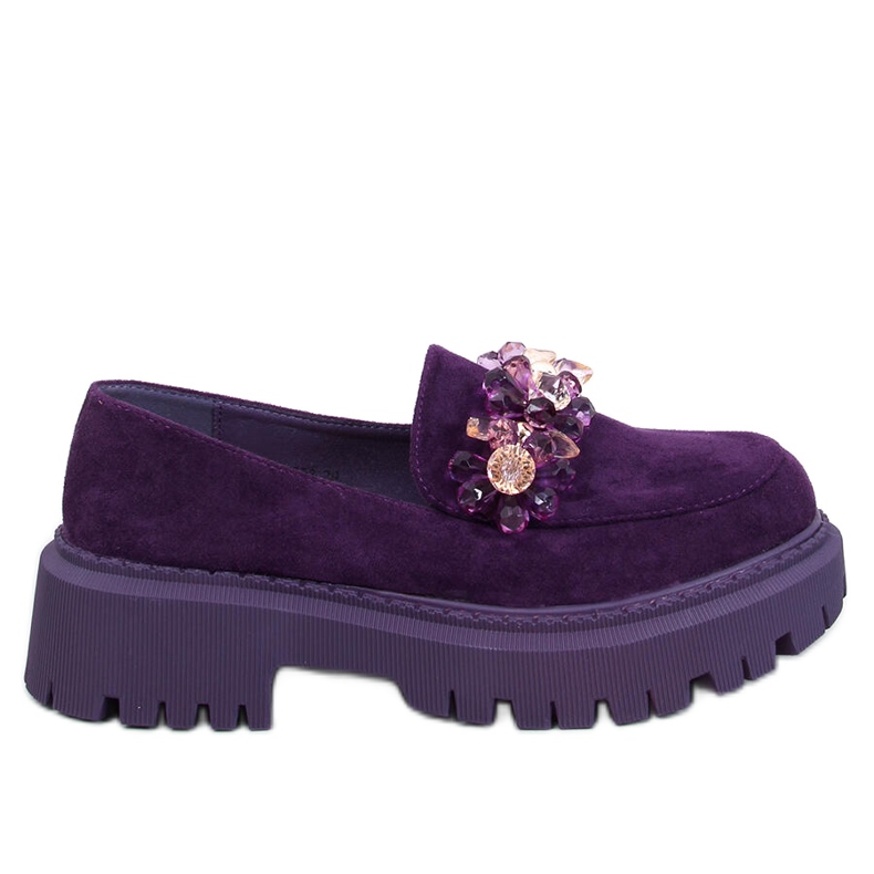 Heidi Purple kristall loafers violett