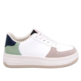 Everss Khaki damsneakers beige