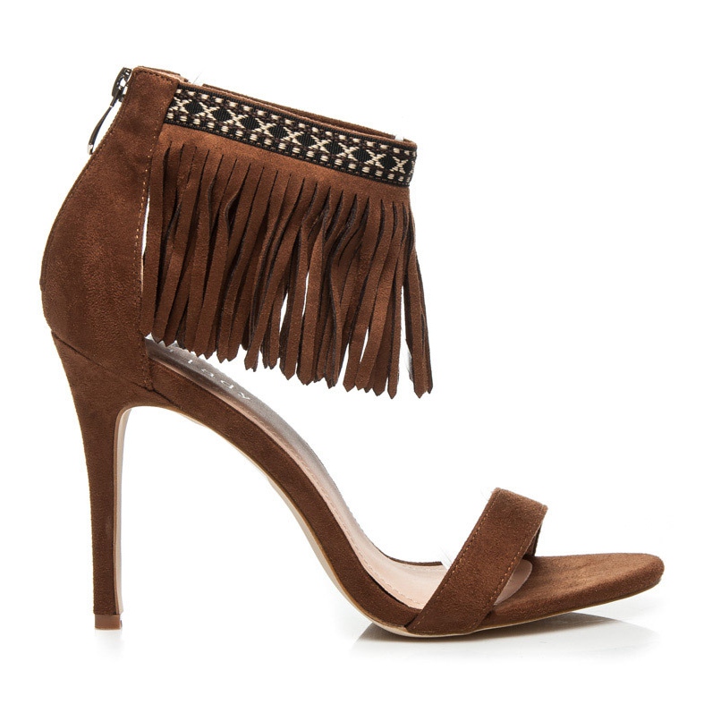 Wilady Karamell boho sandaler brun