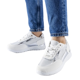 Vita glitter sneakers från Roganzuolo