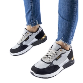 Svarta och silverglittriga sneakers från Roganzuolo