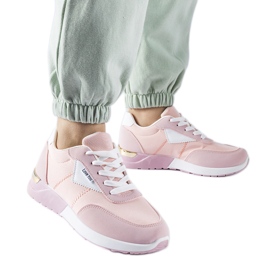 Rosa tyg sneakers från Geraldino