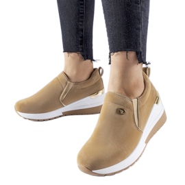 Mörkbeige Vitale wedge sneakers