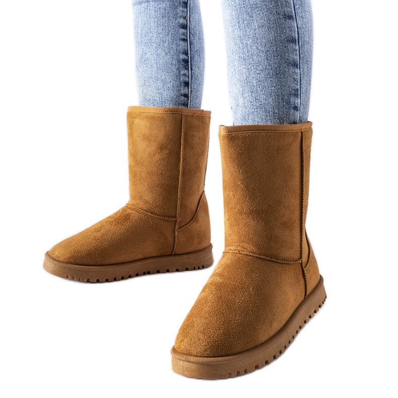 Bruna isolerade klassiska Ireneo snöstövlar