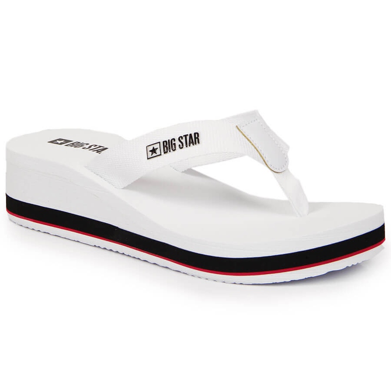 White Big Star JJ274A333 wedge flip-flops vit