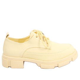 Högsulade loafers Unna Yellow gul