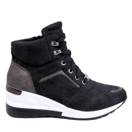 Outer Black wedge sneakers svart