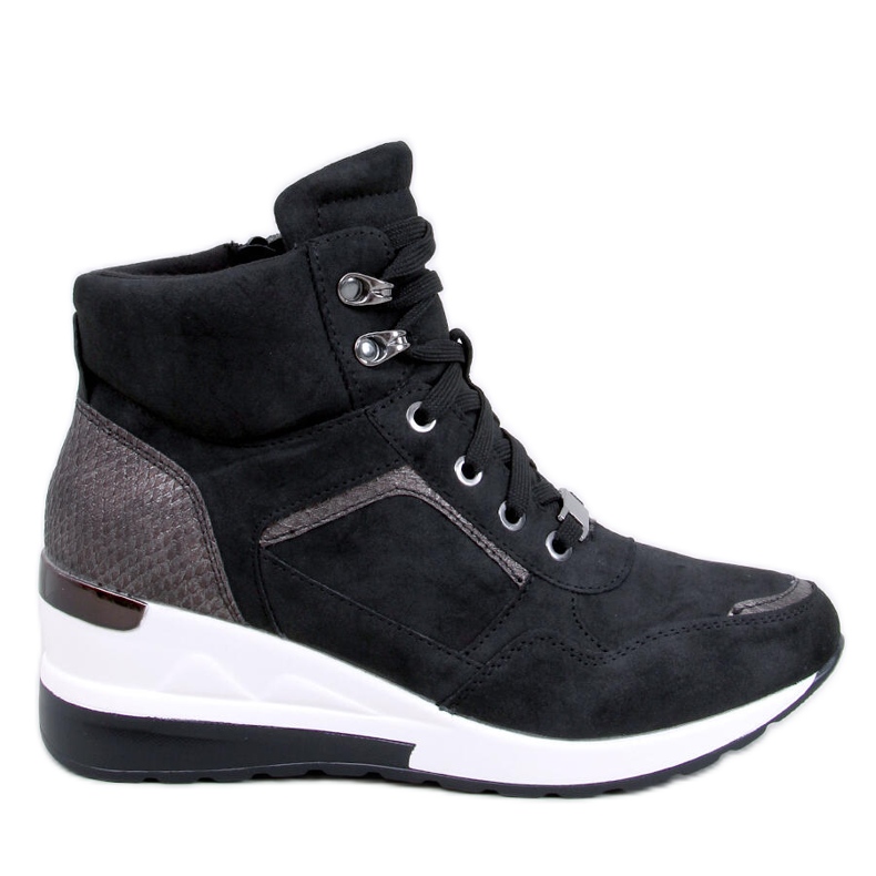 Outer Black wedge sneakers svart