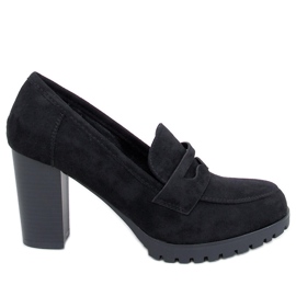 Vannia Black högklackade loafers svart