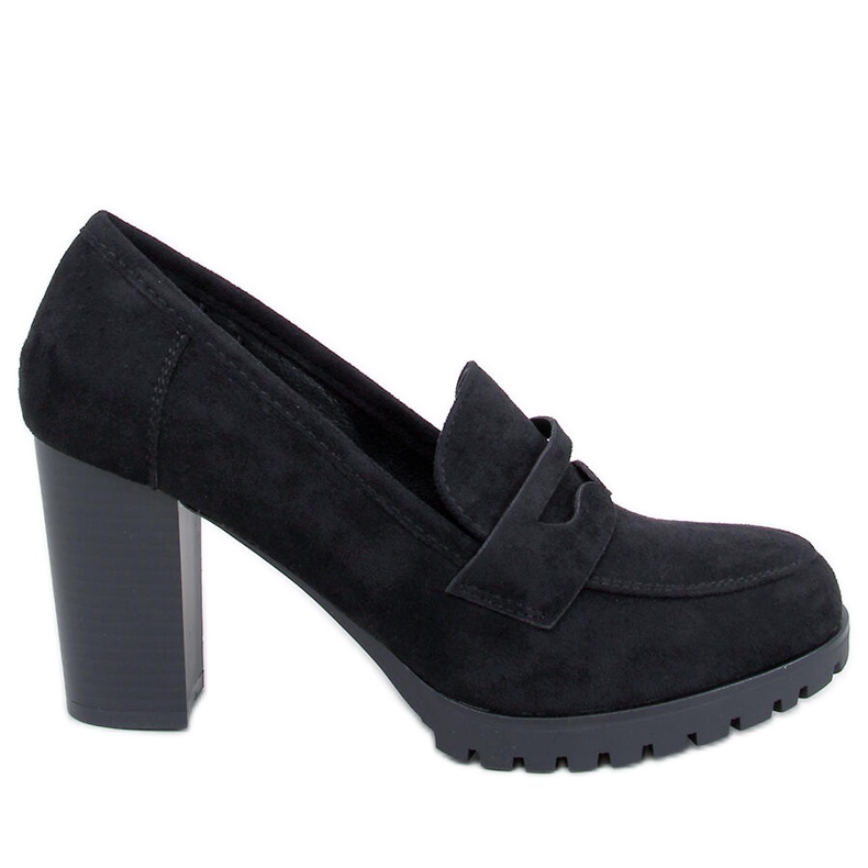 Vannia Black högklackade loafers svart