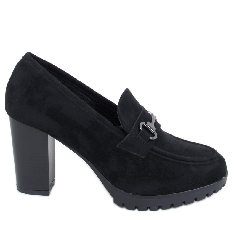 Desira Black högklackade loafers svart