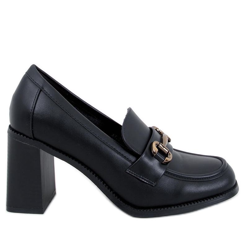 Varvai Black högklackade loafers svart