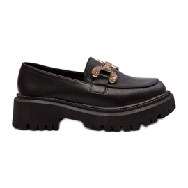 Kvinnors mockasiner med svart Gargi-dekoration