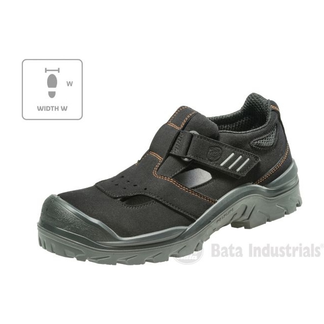Bata Industrials Act 151 U MLI-B09B1 svarta sandaler