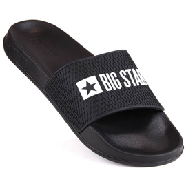 Svarta sportflipflops för män Big Star JJ174505