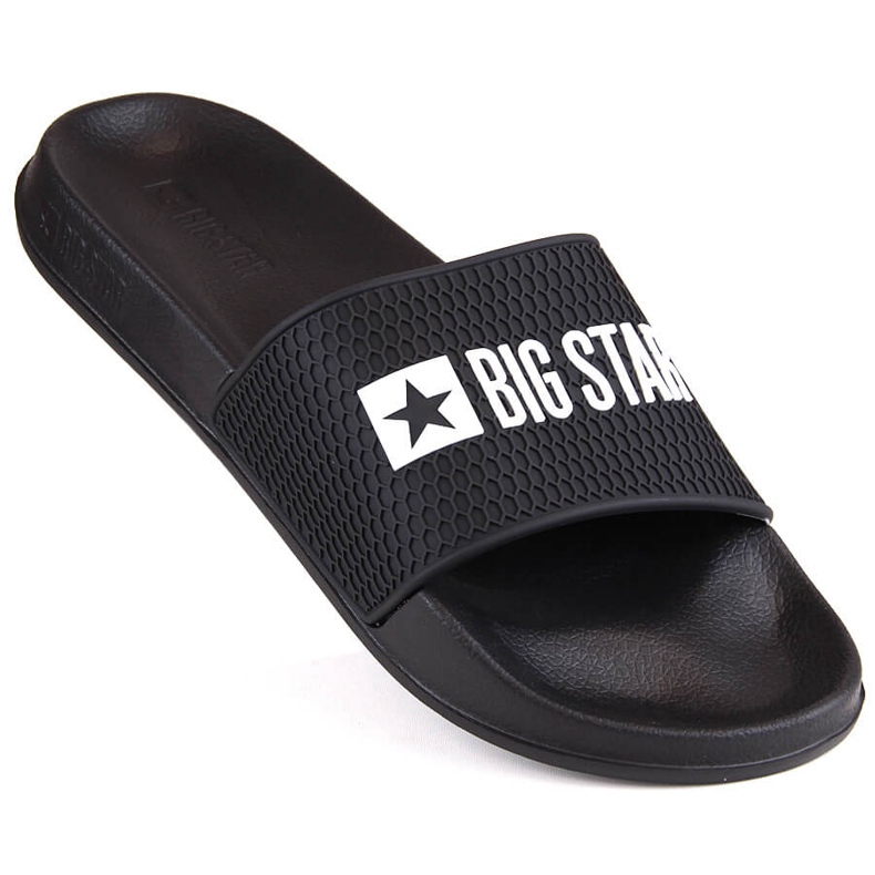Svarta sportflipflops för män Big Star JJ174505