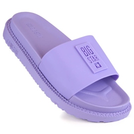 Lila plattformsflipflops för kvinnor Big Star LL274426 purpur