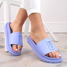 Blå plattformsflipflops Big Star LL274431 för kvinnor