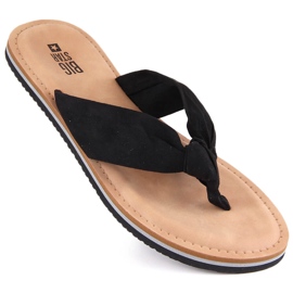Svarta flipflops för kvinnor Big Star LL274625