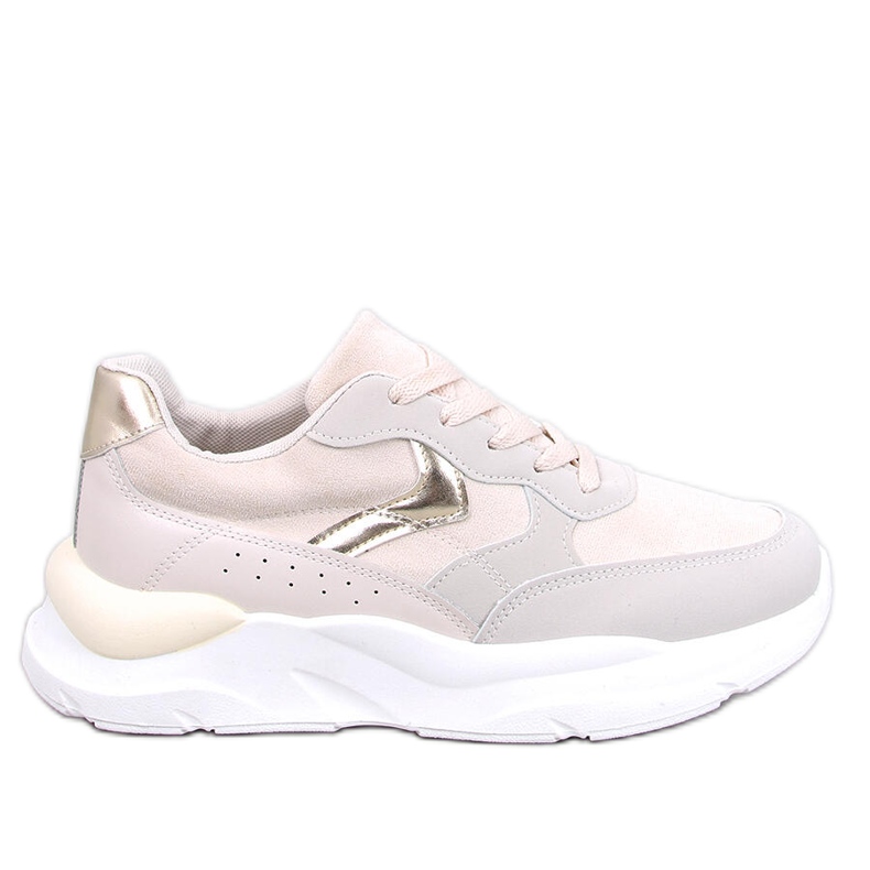 Clervie Beige wedge sneakers