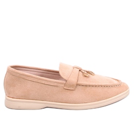 Robins Beige mockasin i mjuk mocka
