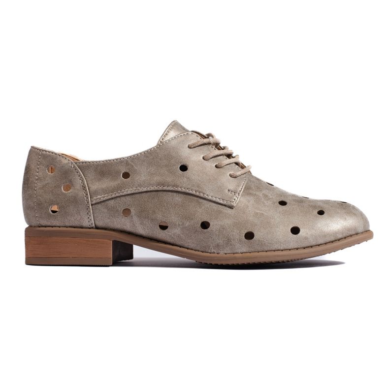 Daszyński genombrutna damskor i guld gyllene