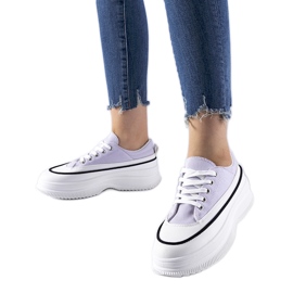 Lila sneakers på Plesio-plattformen violett