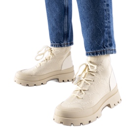 Beige high-top sneakers Éric