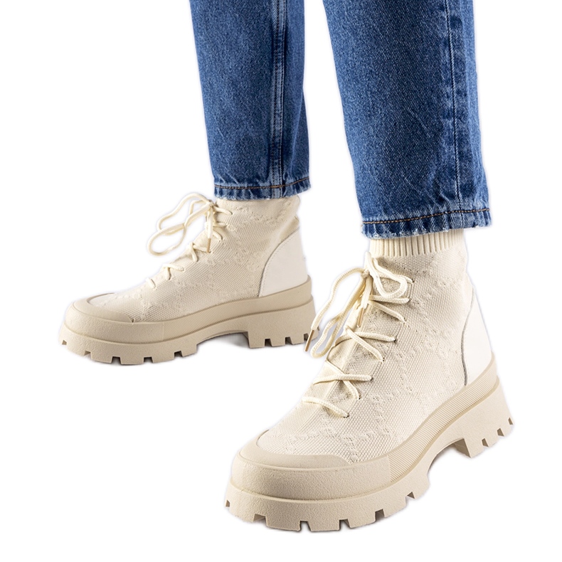 Beige high-top sneakers Éric