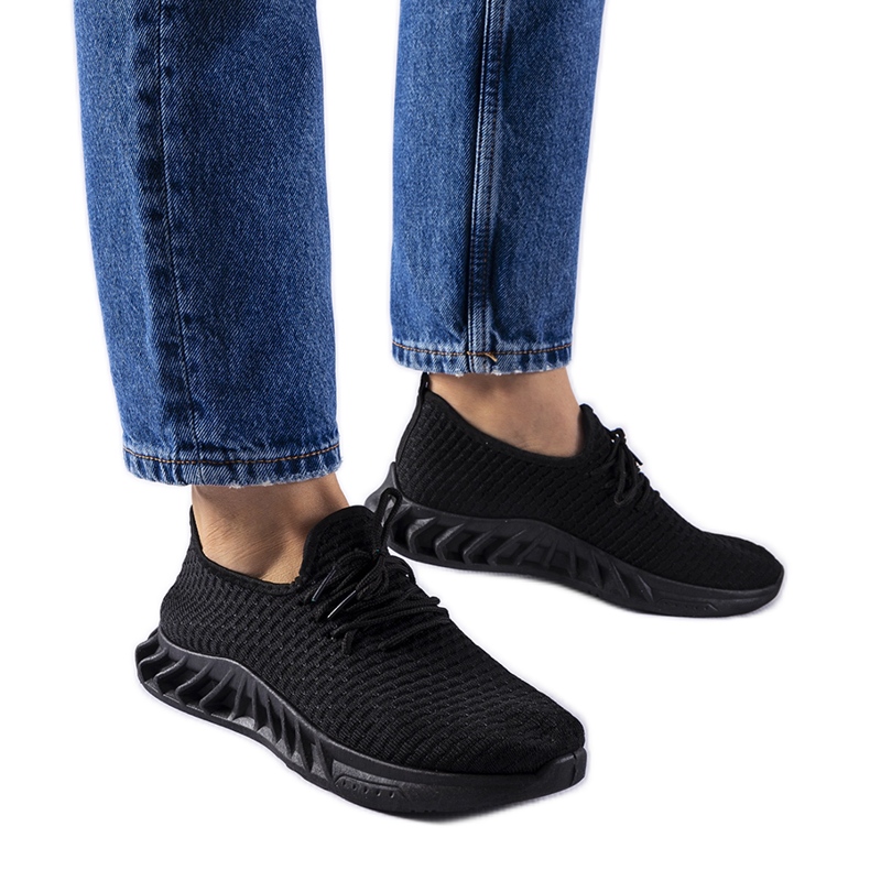 Svarta tyg sneakers Derek