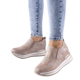 Ljusrosa Alquippa wedge sneakers