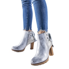 Silver Bourgeois ankelboots silver-