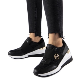 Svarta Salida slip-on wedge sneakers