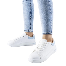 Vita och blåa Leland sneakers