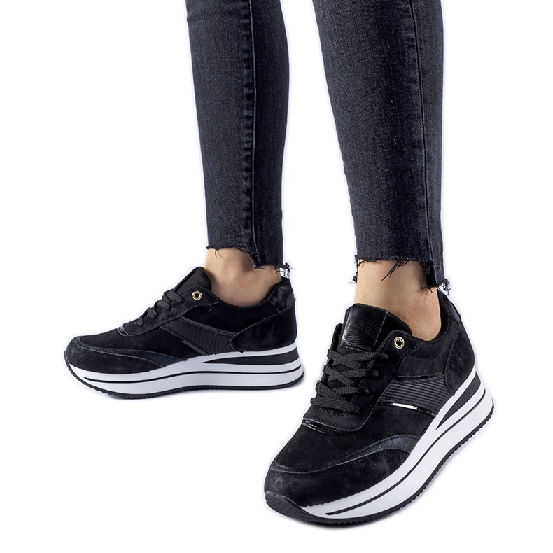 Svarta Nutter plattformssneakers