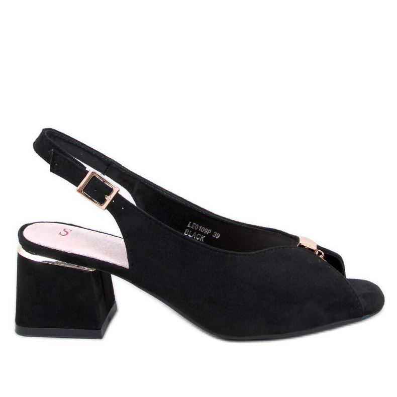 Seastar Vandell Svarta högklackade sandaler