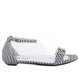 Ditty svartrandiga sandaler - 2:a kvalitet vit