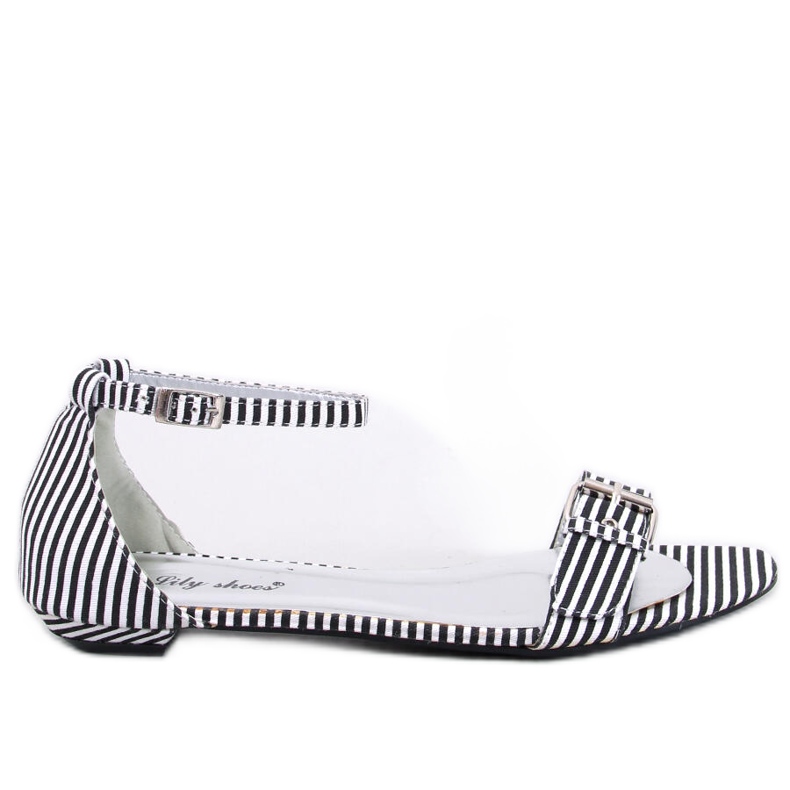 Ditty svartrandiga sandaler - 2:a kvalitet vit