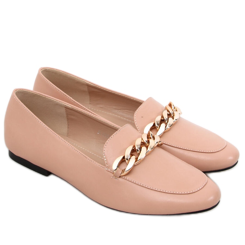 Addison Nude Chain Loafers beige