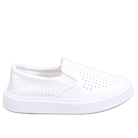 Towns Vita genombrutna slip-on sneakers