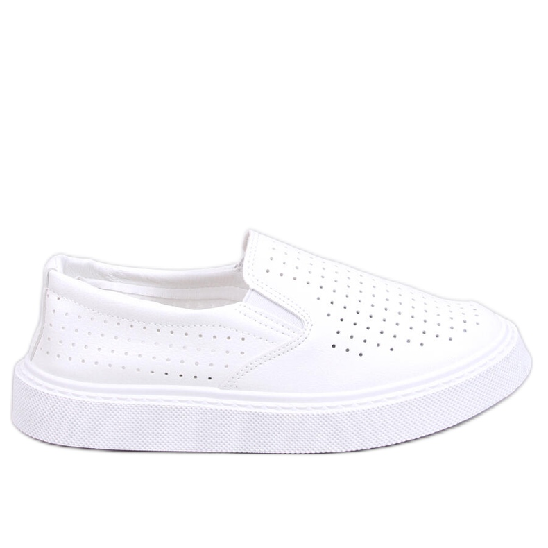 Towns Vita genombrutna slip-on sneakers