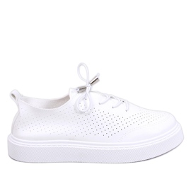 Zinder White genombrutna sneakers vit