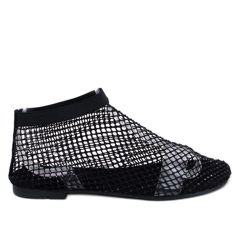 Peyton Black mesh sandaler med strass svart